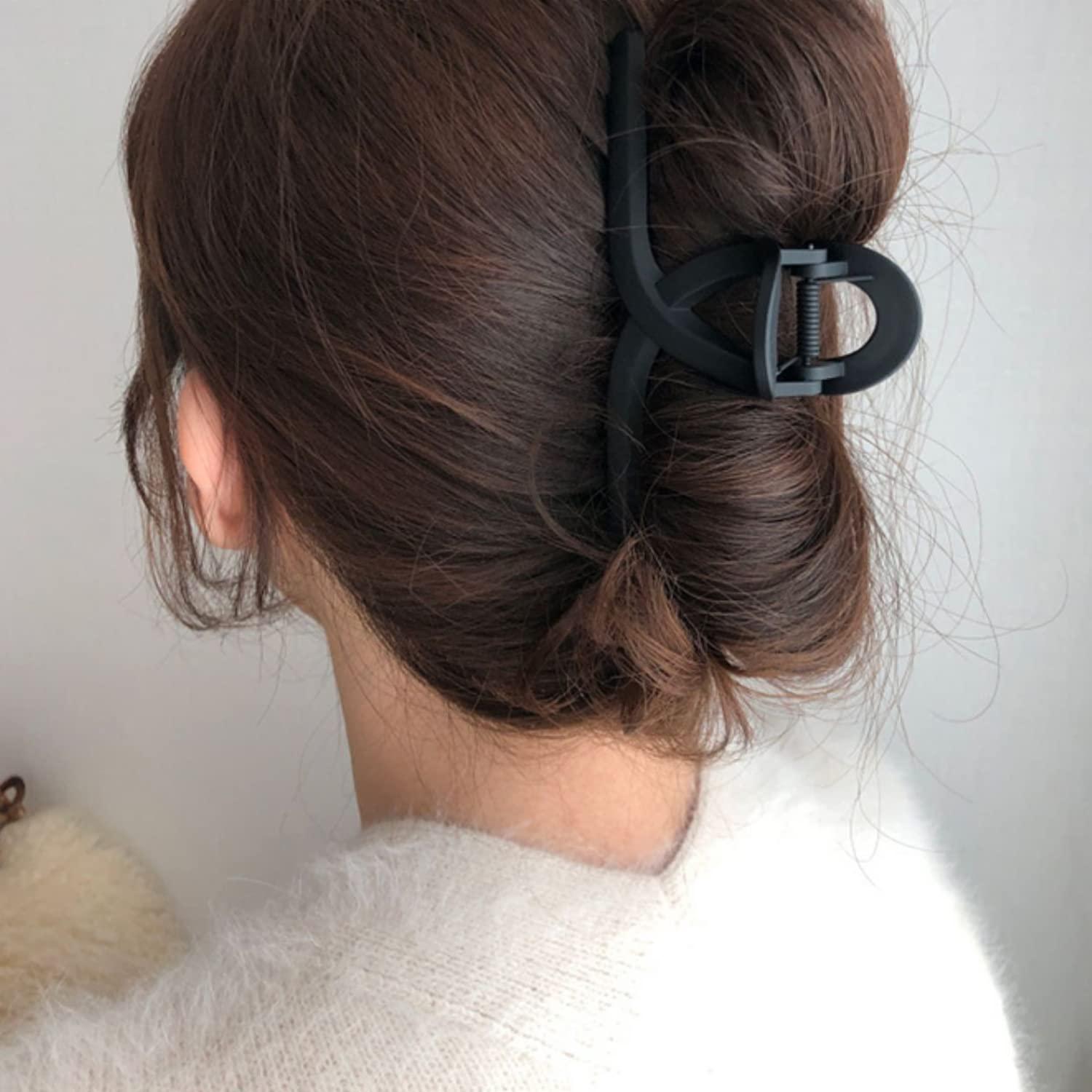 Große Rutschfeste Haarspangen für Damen, 11cm Haarklammer, Schwarz