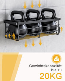 Duschablage ohne Bohren 3er-Pack Schwarz Rostfrei Organizer