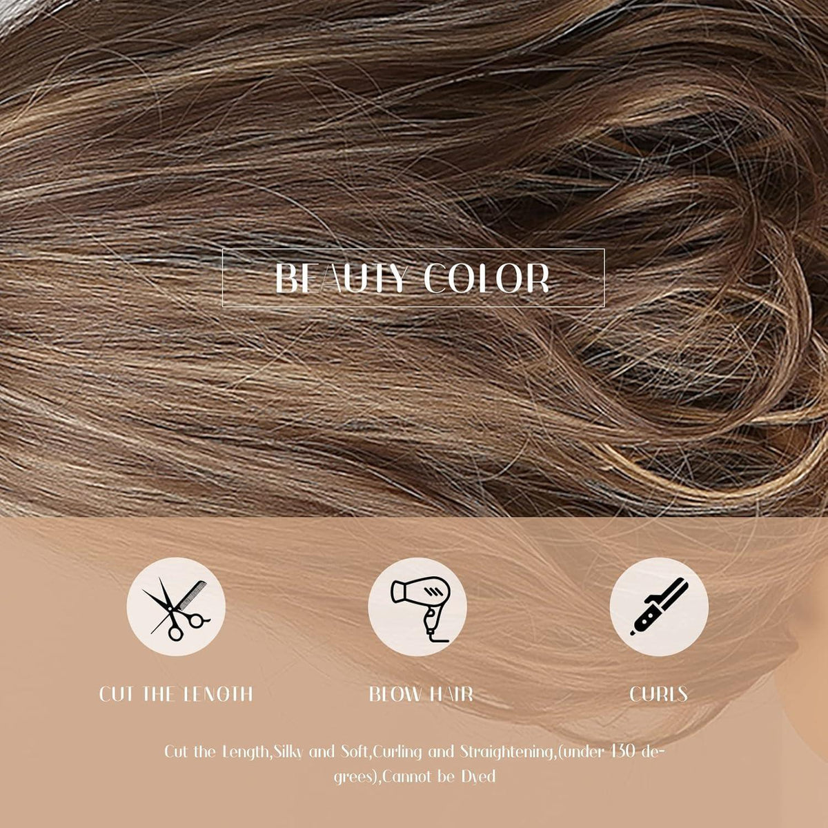 Braune Bob Perücke mit Pony – Synthetisch & Hitzebeständig