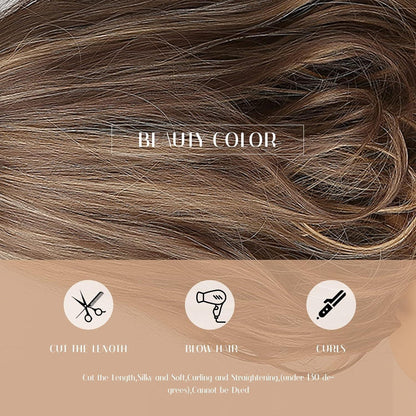 Braune Bob Perücke mit Pony – Synthetisch & Hitzebeständig