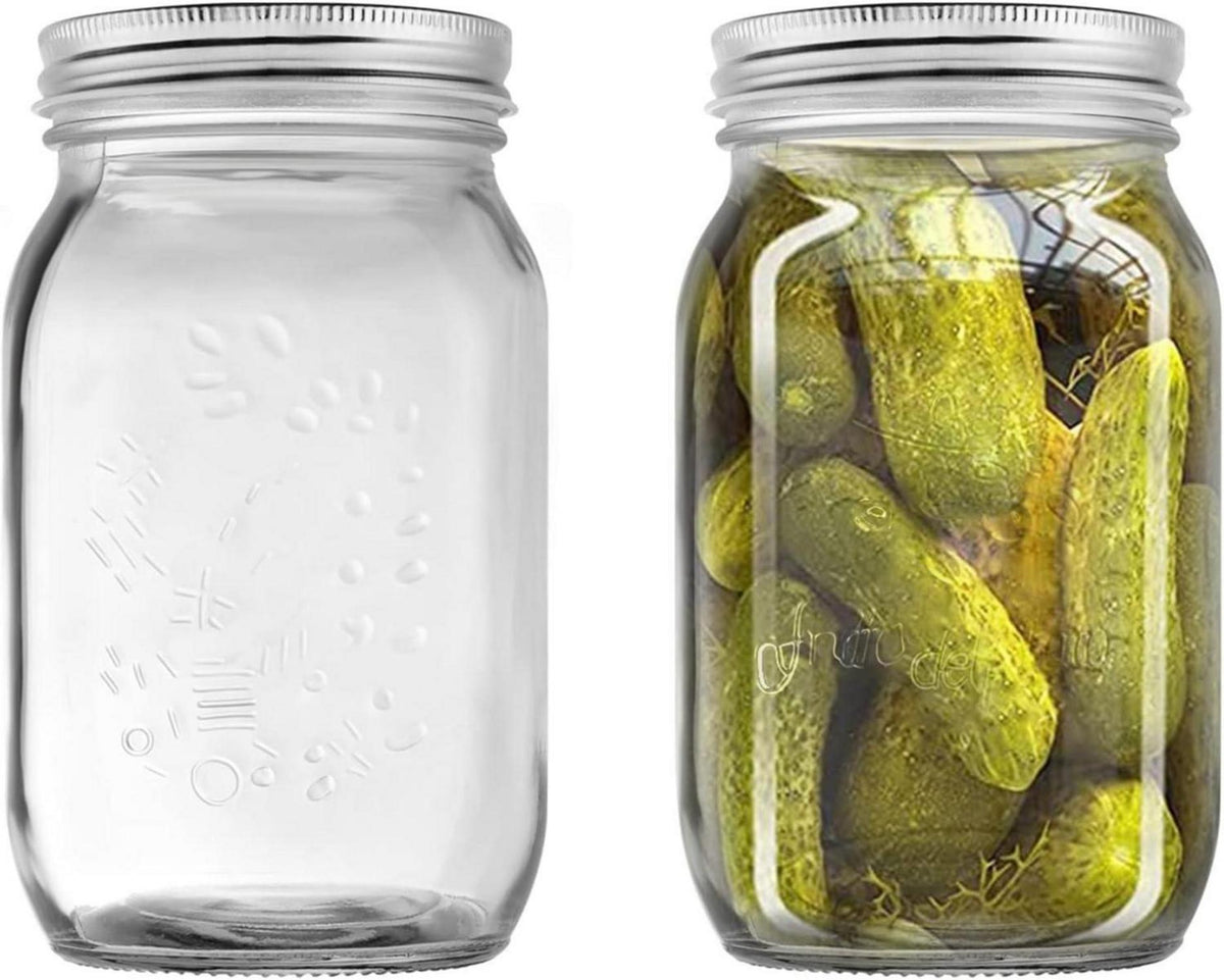 Einmachgläser Vorratsgläser Mason Jars 1L luftdicht transparent 2er