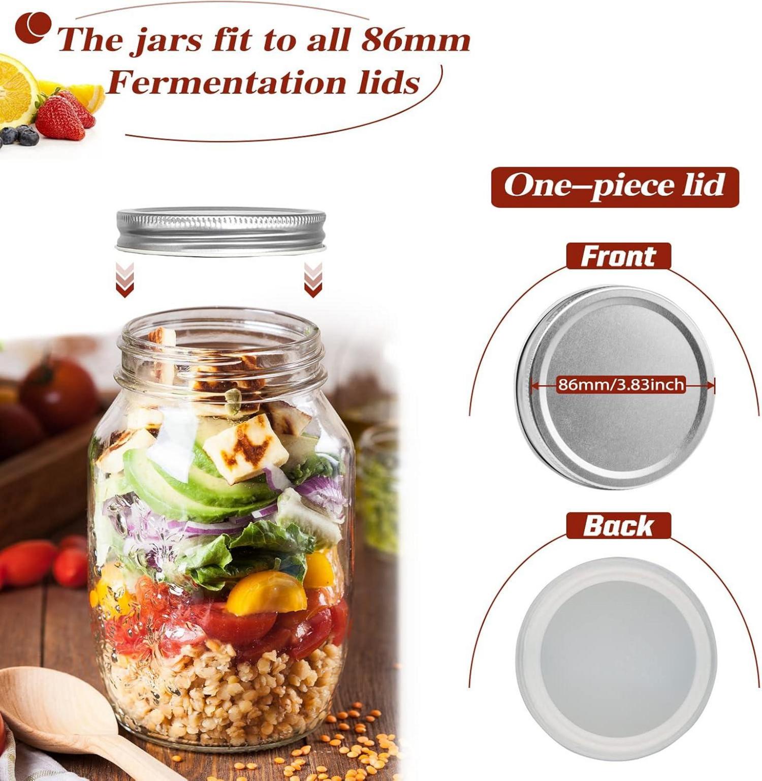 Einmachgläser Vorratsgläser Mason Jars 1L luftdicht transparent 2er