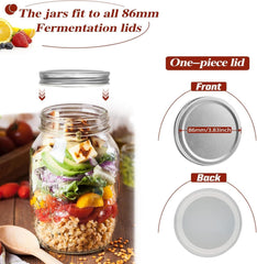 Einmachgläser Vorratsgläser Mason Jars 1L luftdicht transparent 2er