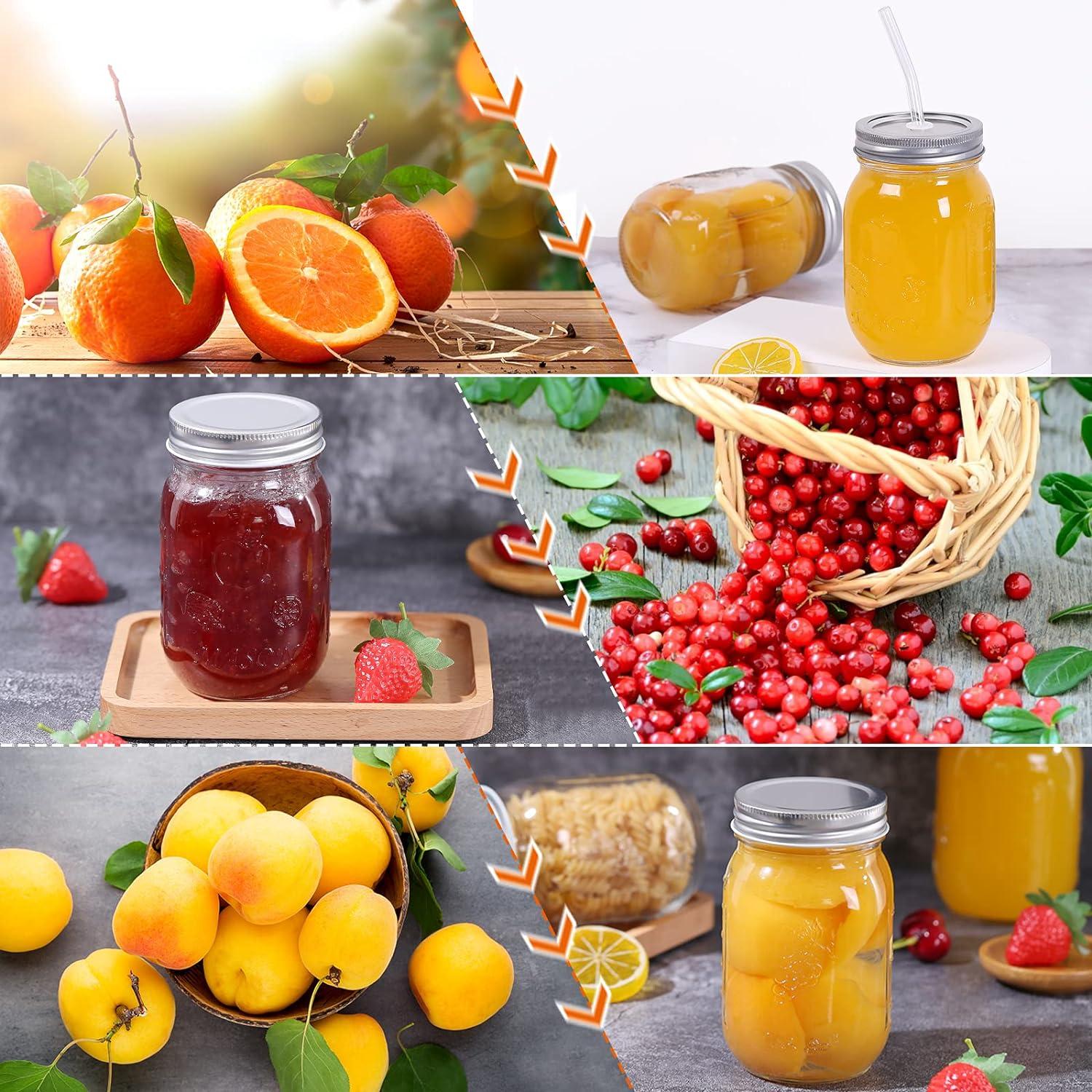 Einmachgläser 1L Vorratsgläser Deckel Mason Jars Gärung 2er Pack