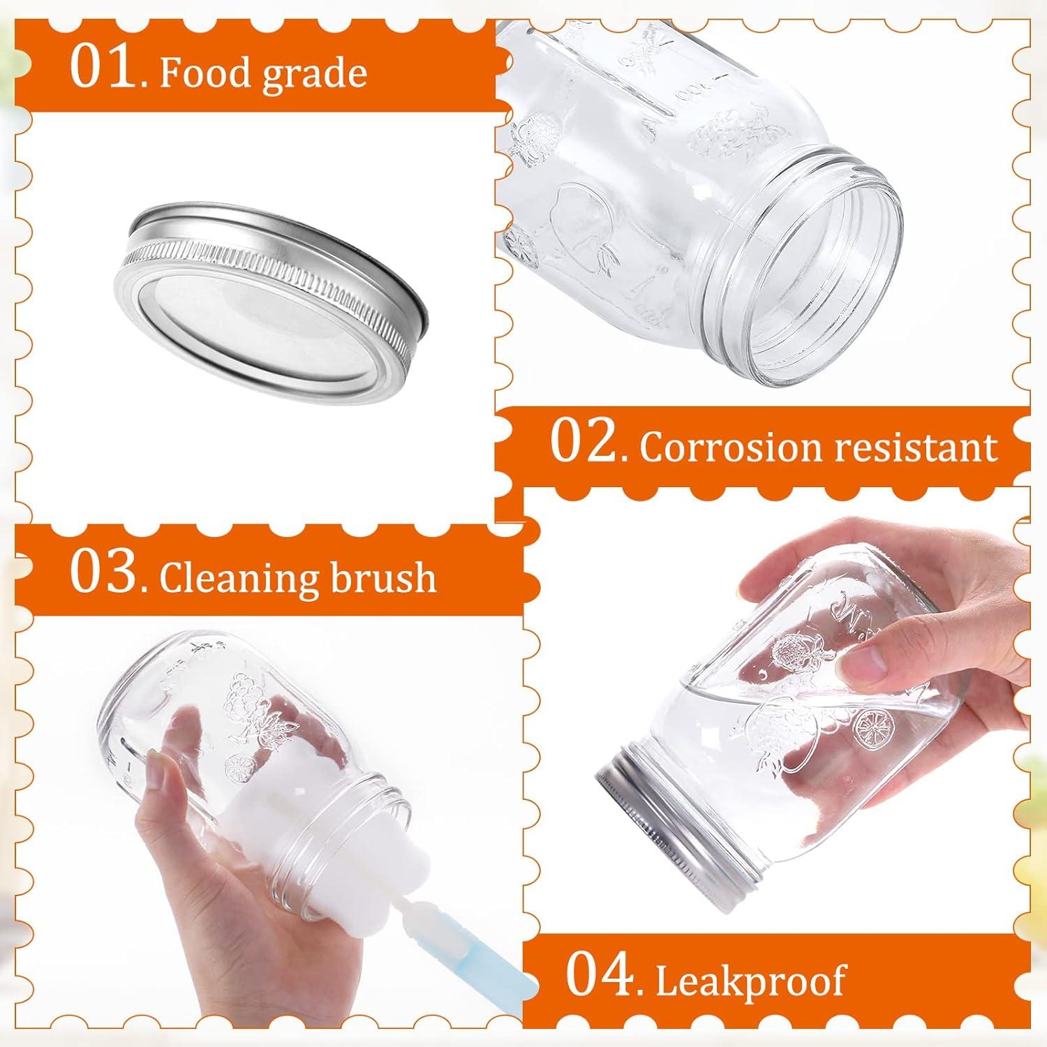 Einmachgläser 1L Vorratsgläser Deckel Mason Jars Gären Einmachgurken