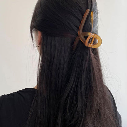 Transparent Gelbe Haarklammer 11cm Rutschfest für Damen und Mädchen