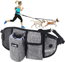 Joggingleine für große und mittelgroße Hunde mit Gürteltasche und
