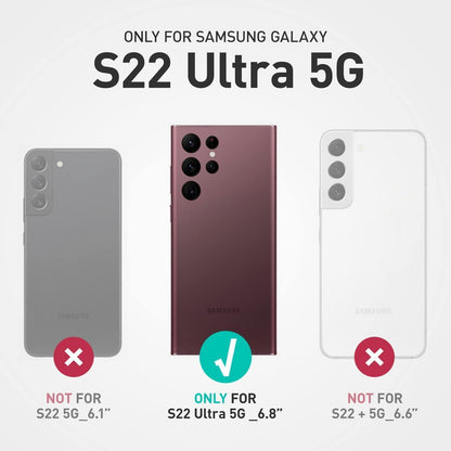 Schutzhülle Samsung S22 Ultra mit Displayschutz, Glitzer Schmetterling Blau