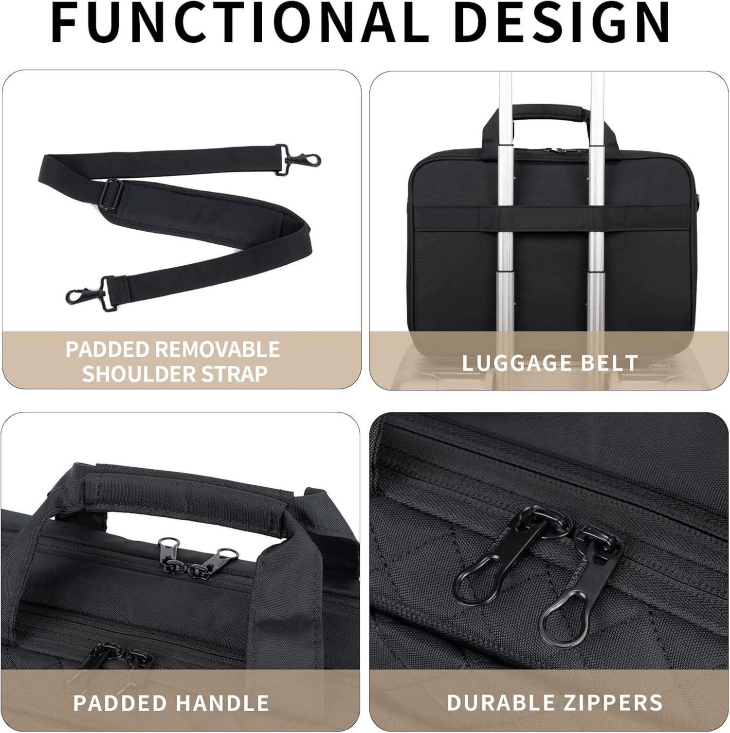 17 Zoll Laptoptasche Damen Business Aktentasche Schwarz