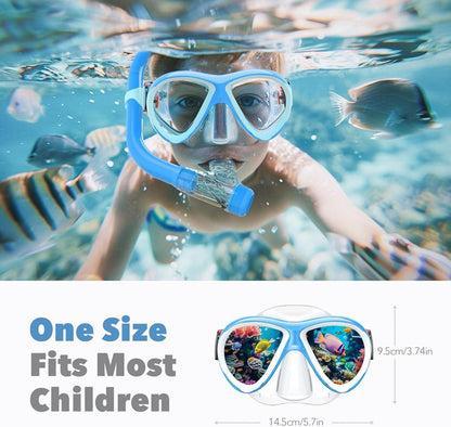 Taucherbrille Kinder Schwimmbrille Jungen Mädchen 180° Panorama