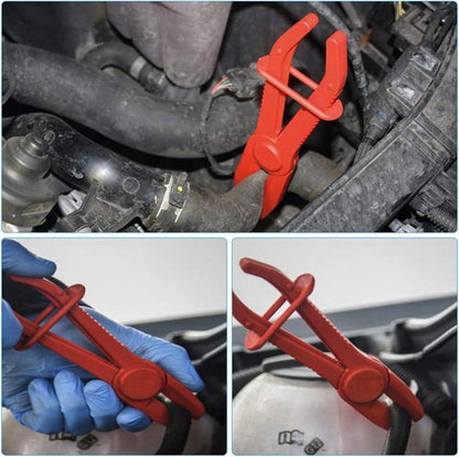 Schlauchklemmenzange 6 tlg Set Kfz Abklemmen Brems Benzin Red