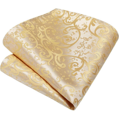 Herren Krawatten- und Einstecktuch-Set Paisley mit einfacher Pflege