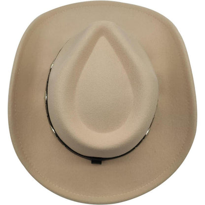 Herren Cowboy Hut Fedora Sonnenhut Lederband Schwarz