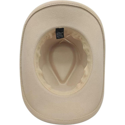 Herren Cowboy Hut Fedora Sonnenhut Lederband Schwarz