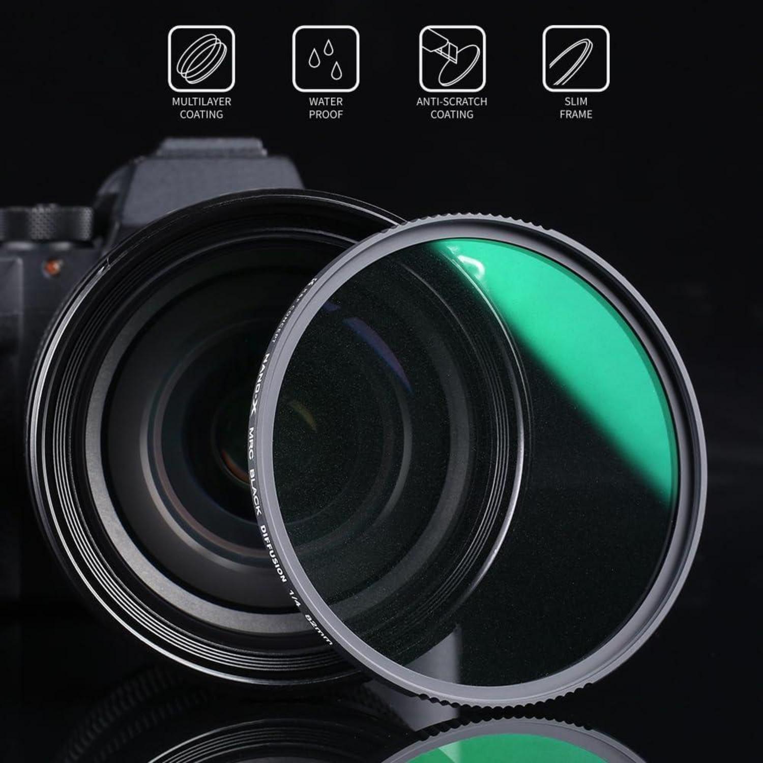 Nano-X Black-Mist 1/4 & 1/8 Filter Set 82mm Effektfilter - AGC Glas