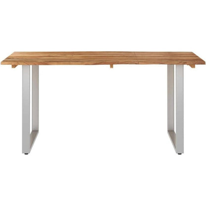 Massiver Esstisch Akazienholz Baumkante Industrial 160x80cm