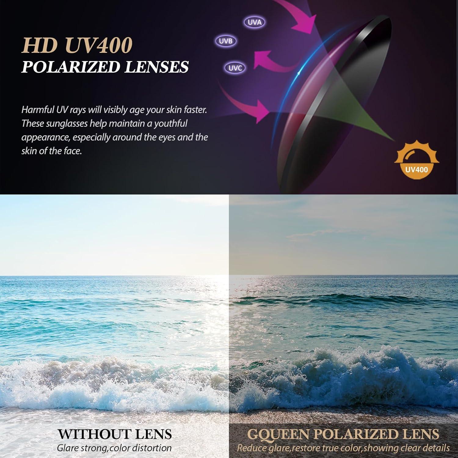 Polarisierte Runde Sonnenbrille UV400 Schutz Damen Herren