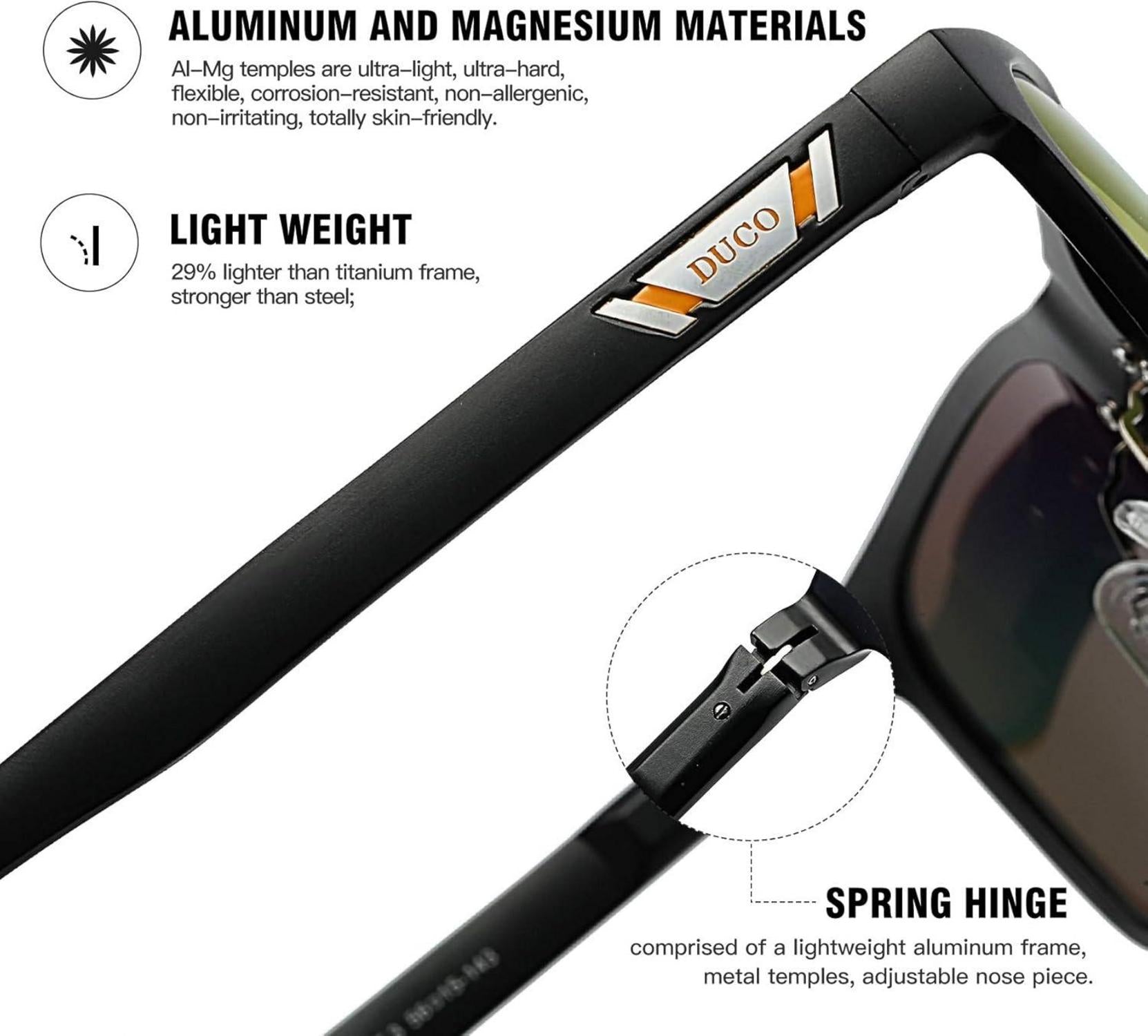 Polarisierte Sonnenbrille Herren UV400 Schutz Retro