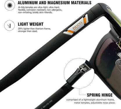 Polarisierte Sonnenbrille Herren UV400 Schutz Retro