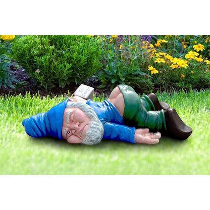 Kreativer Betrunkener Gartenzwerg Harz Außen-Deko Blau