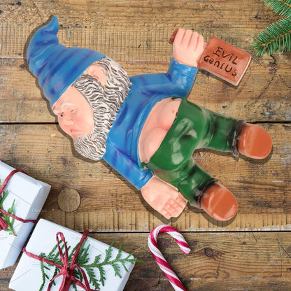 Kreativer Betrunkener Gartenzwerg Harz Außen-Deko Blau