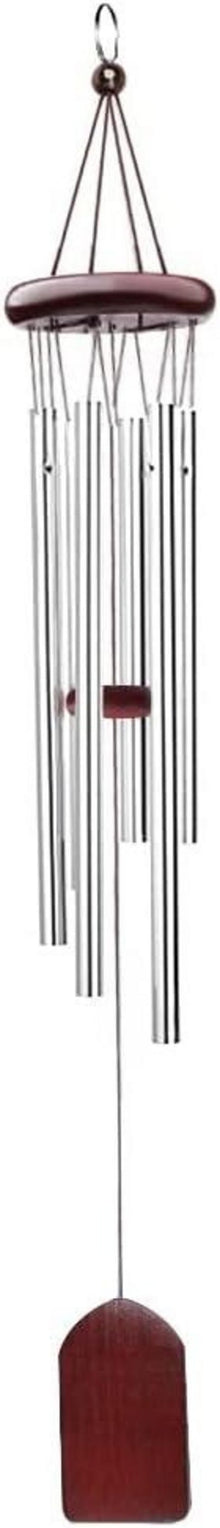 Windspiel Aluminiumlegierung 6 Rohre 65cm Garten Deko Blau