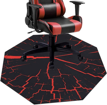 Bürostuhlmatte achteckig 120 cm Bodenschutz harten Boden Teppich