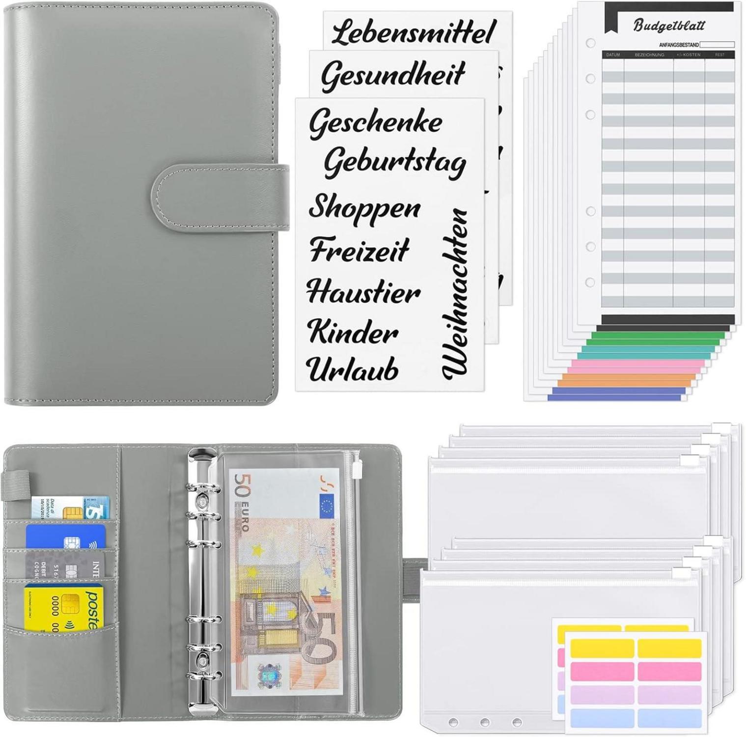 Budget Binder A6 Ringbuch Geld Spar Mappe mit