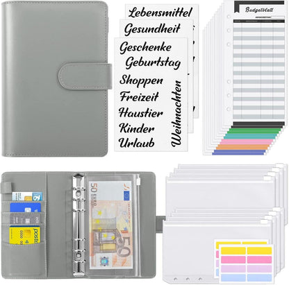 Budget Binder A6 Ringbuch Geld Spar Mappe mit