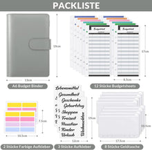 Budget Binder A6 Ringbuch Geld Sparen Mappe mit