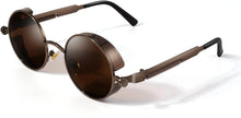 Retro Runde Steampunk Polarisierte Sonnenbrille UV400