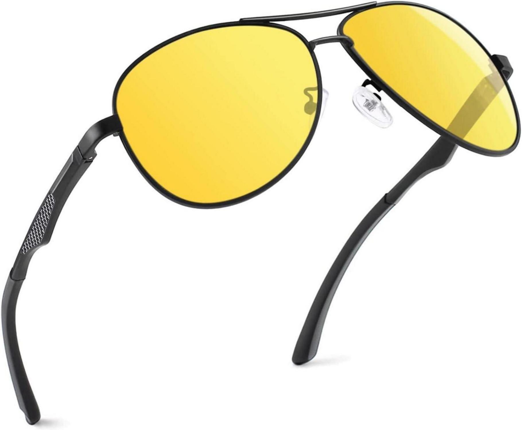 Pilotenbrille Polarisiert UV400 Nachtfahrbrille für Herren Damen