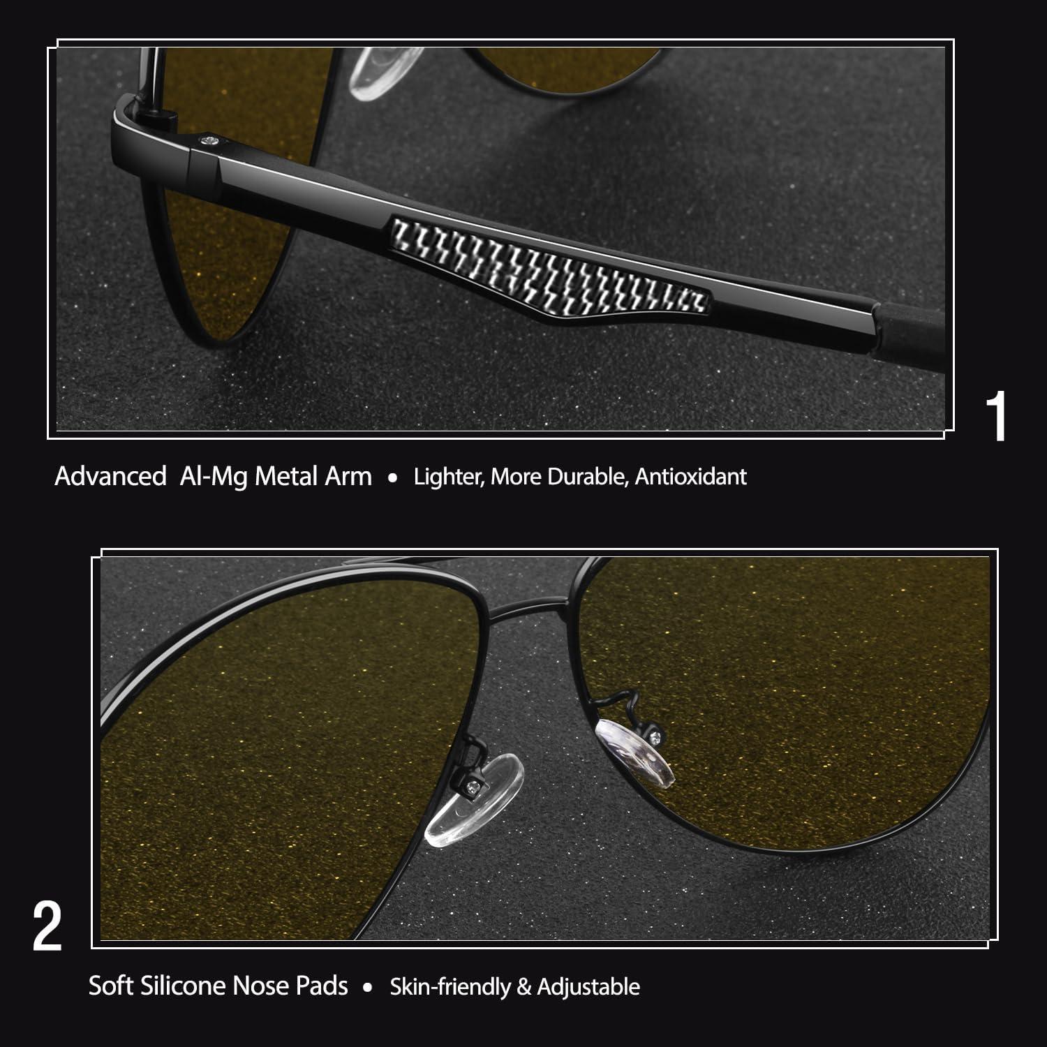 Pilotenbrille Herren Polarisiert UV400 Pilot Flieger Damen