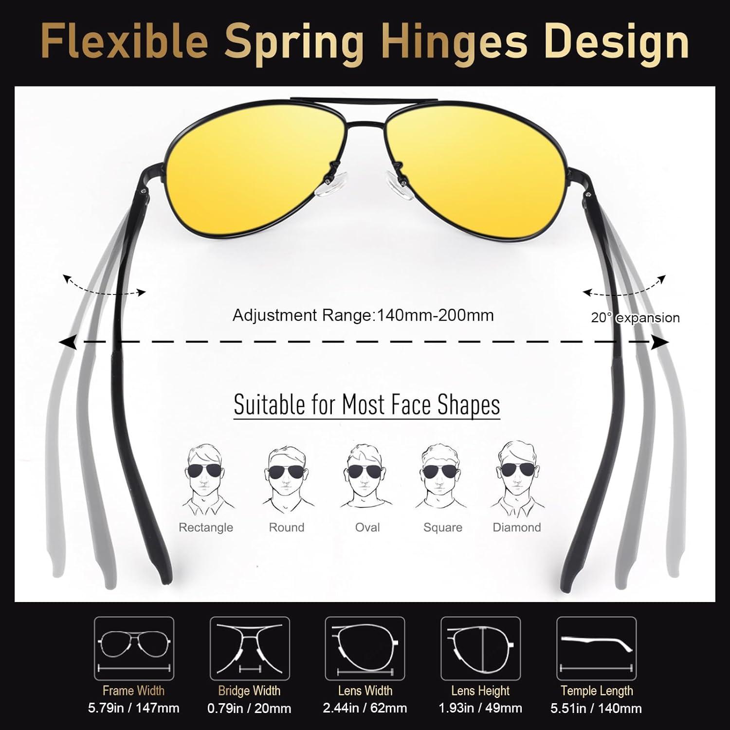 Pilotenbrille Polarisiert UV400 Sonnenbrille Herren Damen Blau