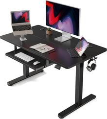 Schreibtisch 100x60 cm Elektrisch Höhenverstellbar Tastaturablage