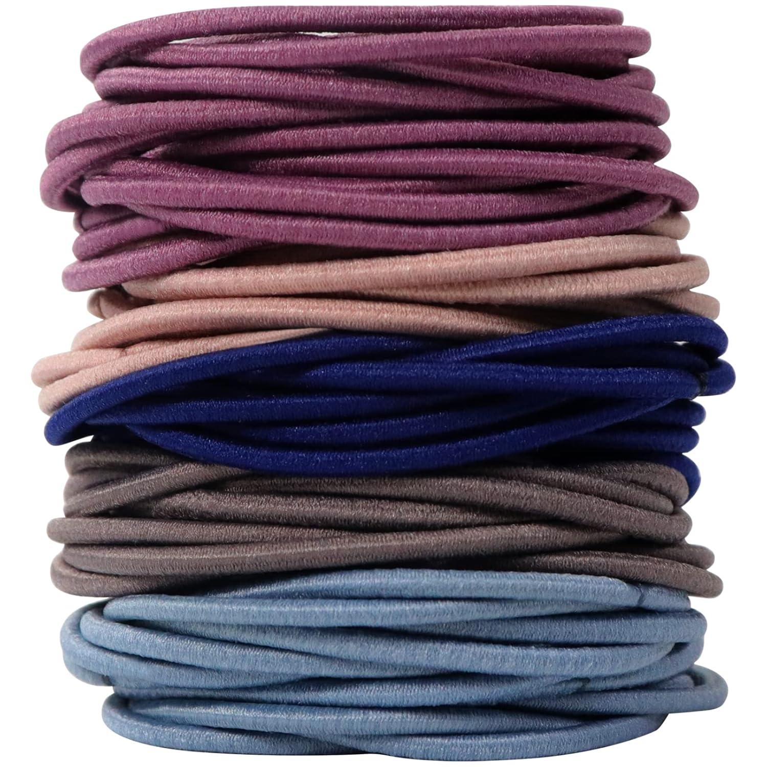 Elastische Haargummis Set 100 Stück Damen Zopfgummis 5 Farben