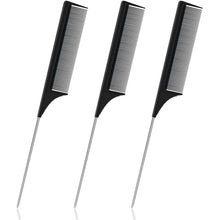 Kohlefaser Stielkamm Set Feinzahn Anti-Static Hair Comb