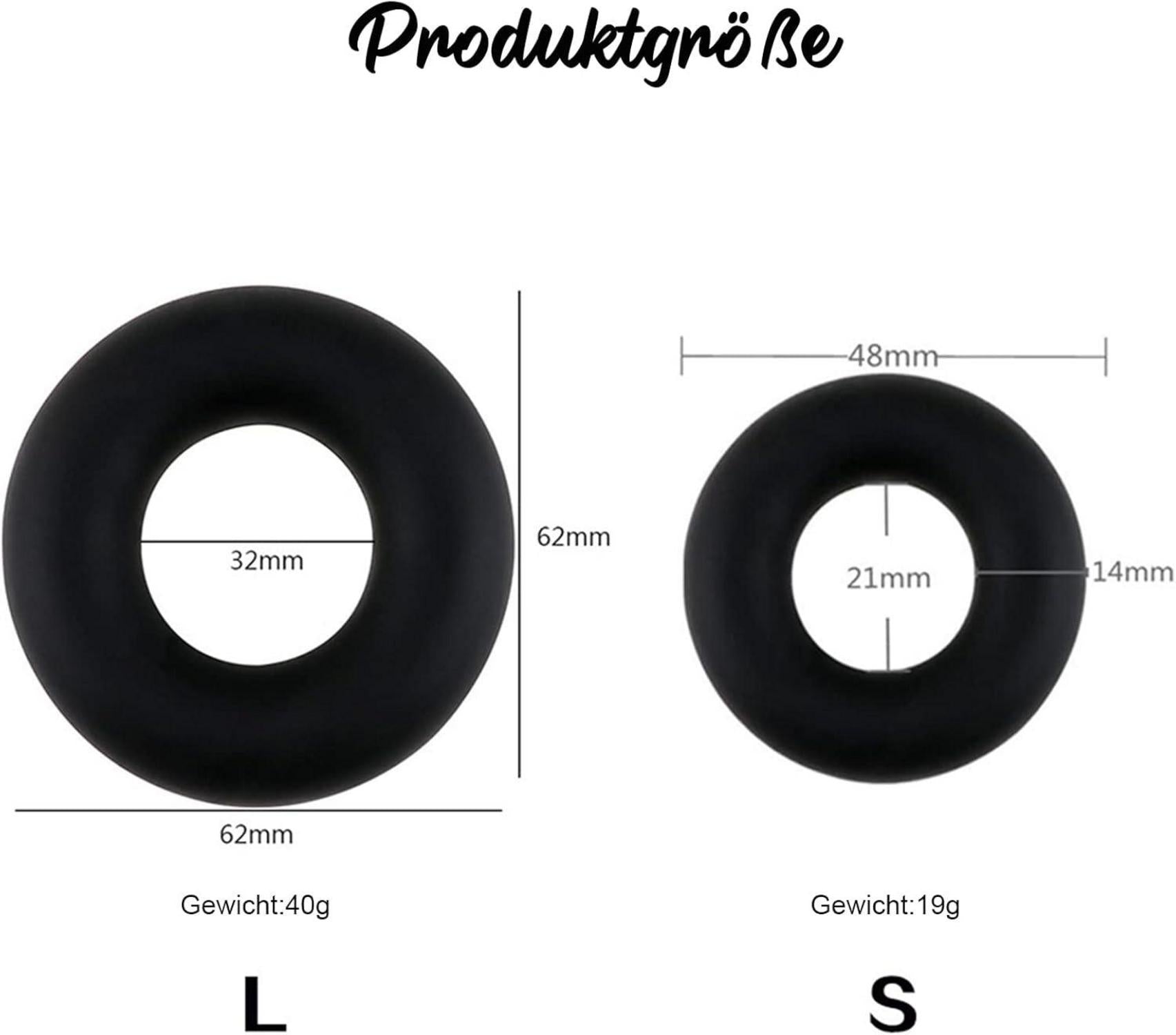 2er Set Penisringe hohe Elastizität Verdickt für