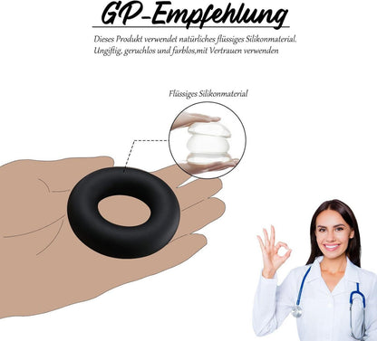Penisringe BDSMJOY 2 Stück Hoden Cockring Eichelring BDSM Sexspielzeug