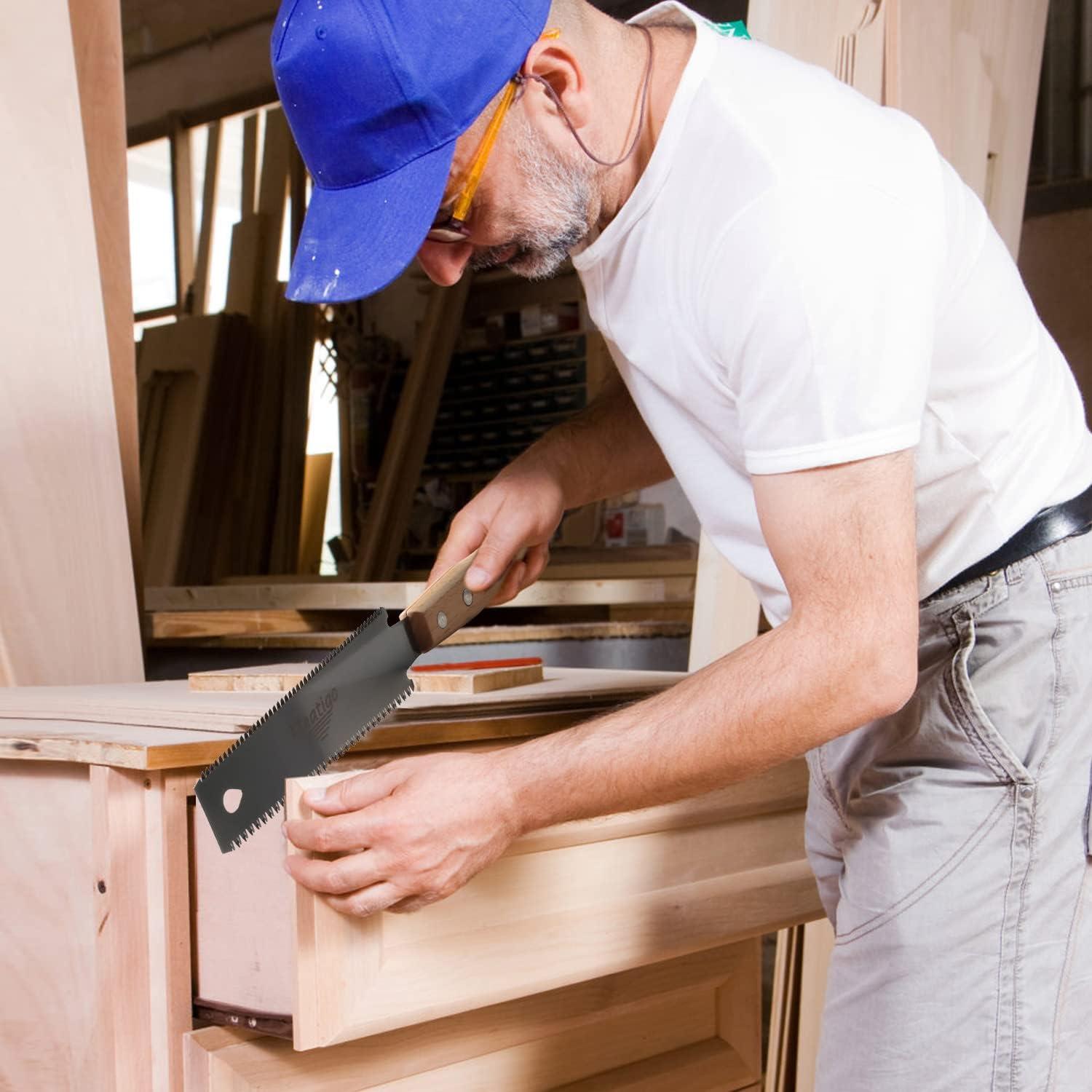 Japansäge Zweischneidig Zugsäge 11/17 TPI Holz Feinsäge Heimwerken