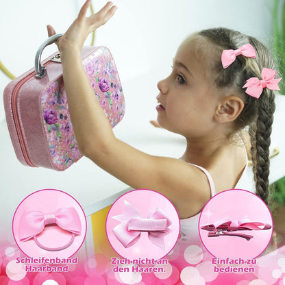 Kinderschminke Mädchen Schminkkoffer 27PCS Einhorn Spielzeug Set 4-10 Jahre