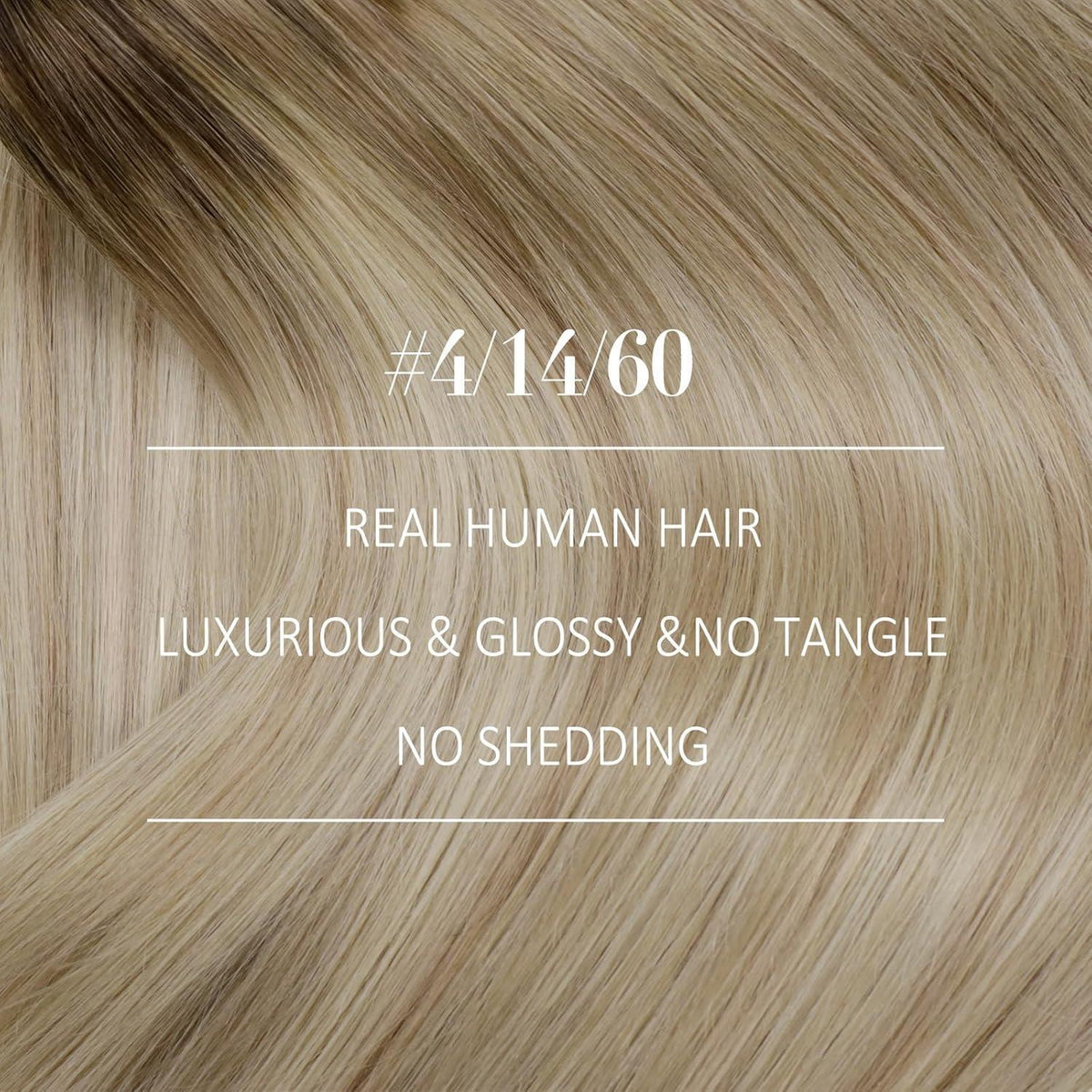 Echthaar Tressen Dunkelbraun Balayage Blond 35cm