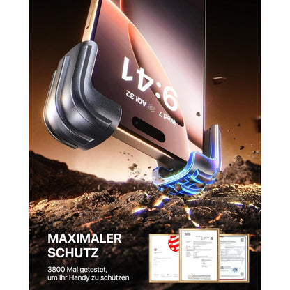 Motorrad Handyhalterung Diebstahlschutz Anti-Vibration Fahrradhalterung Schwarz