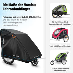 Faltgarage für Fahrradanhänger Hundeanhänger Abdeckung