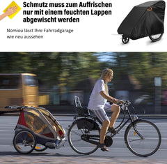 Fahrradanhänger Abdeckung wasserdicht 140*88*92cm Flexibles Design langlebig mit Reflektorstreifen