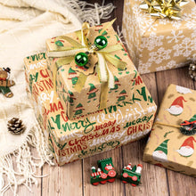 Weihnachtsgeschenkpapier Kraftpapier Weihnachtsmann Wichtel