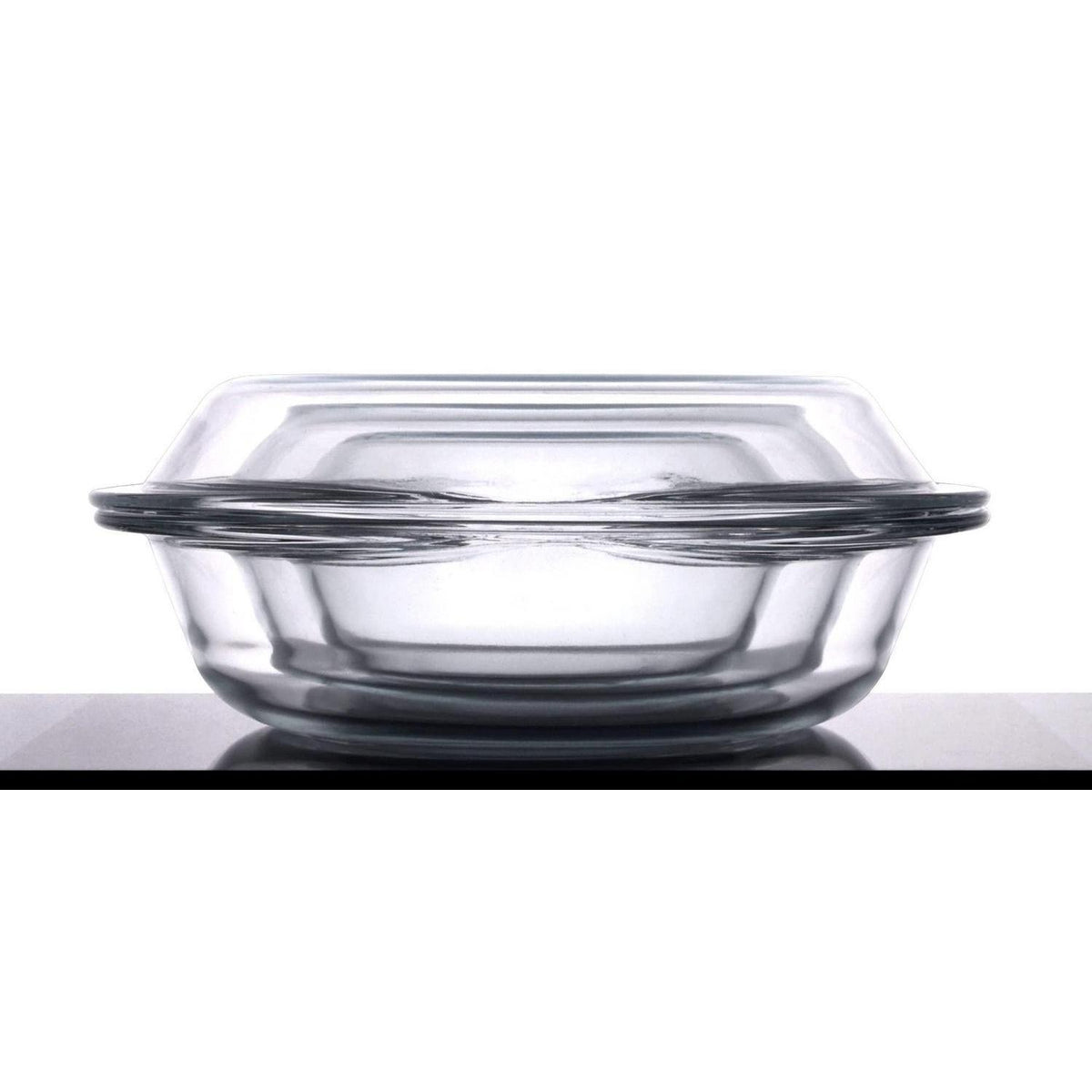 6tlg. Glas Auflaufform Set mit Deckel - 0,5L, 1L, 1,8L
