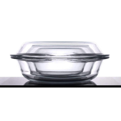 6tlg. Glas Auflaufform Set mit Deckel - 0,5L, 1L, 1,8L