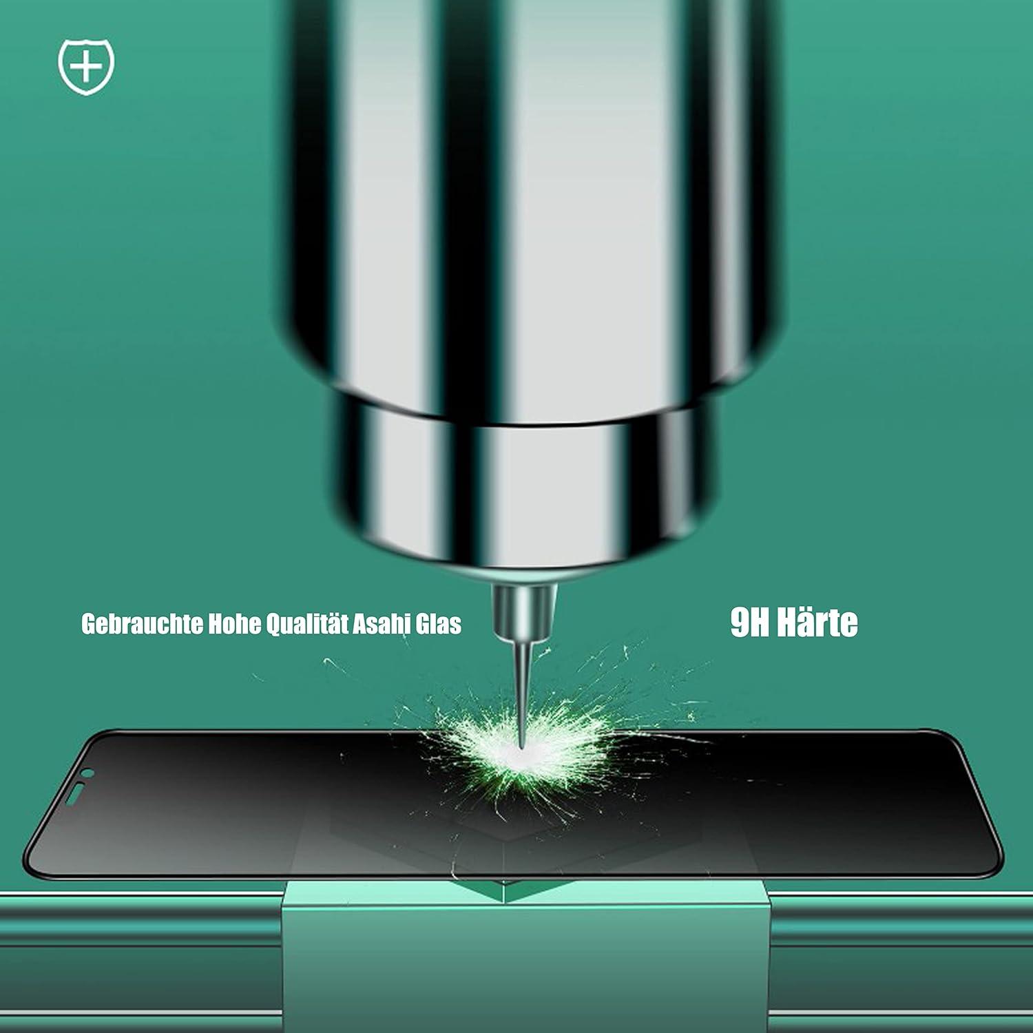 3 Stück Matt Sichtschutz Schutzfolie für iPhone 11 XR 9H Privacy Glas