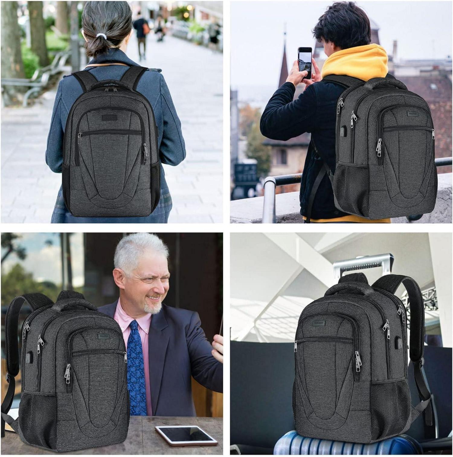 Rucksack Herren Schulrucksack Wasserdichtem 17.3 Zoll Laptoptasche USB